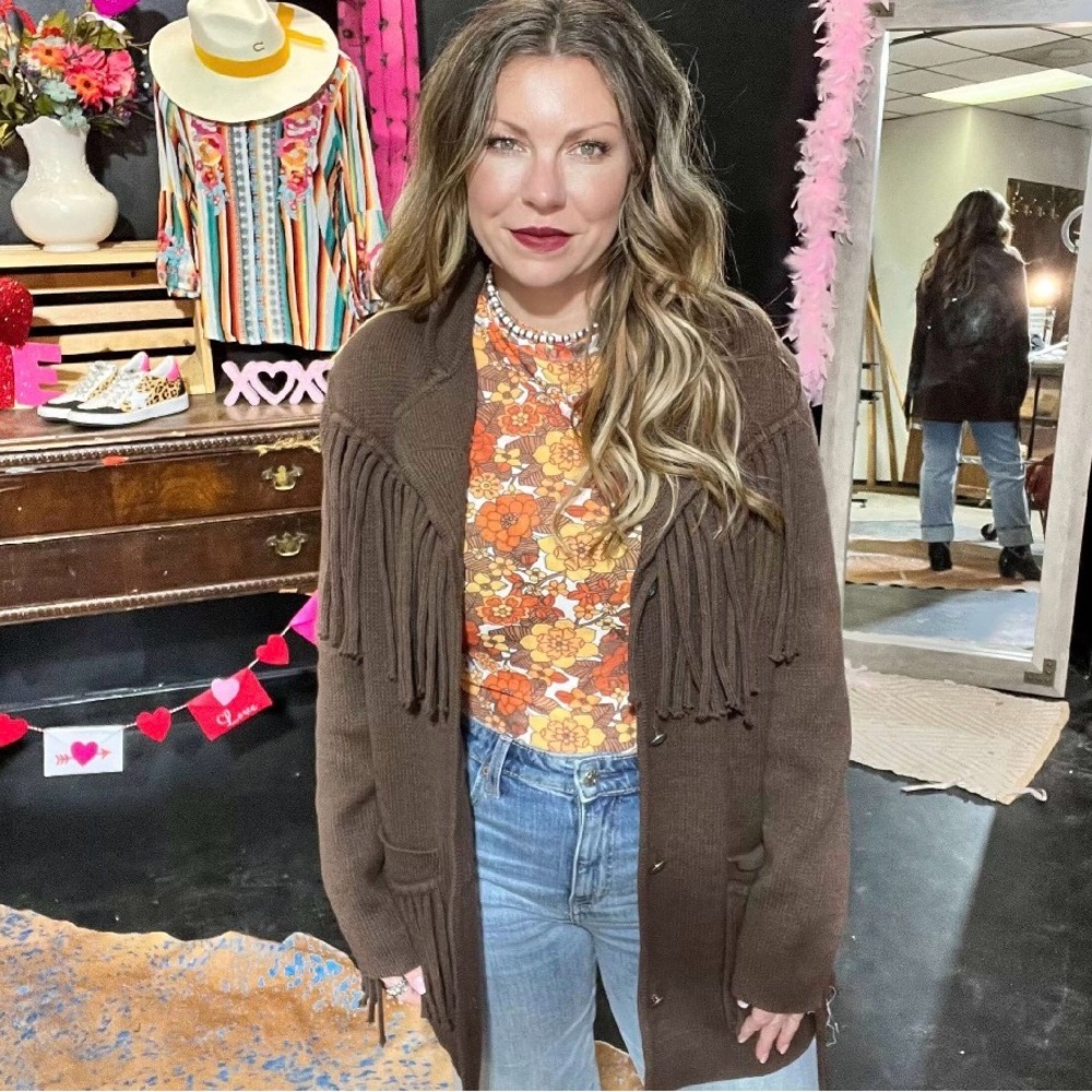 Brown Fringe Tasha Polizzi Jacket